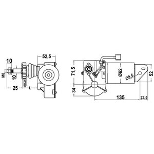 Osculati Tuulilasinpyyhkimen moottori 12V30W