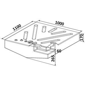Osculati Polttoainesäiliö 1100x1000x265 206 l (bensiini)