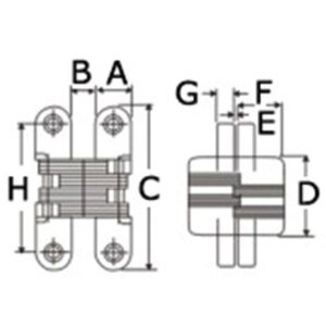 Osculati Hidden hinges