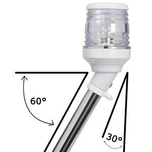 Osculati Telescopic sloped pole white 60cm