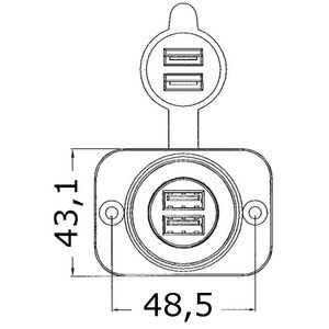 Osculati Lighter and USB socket