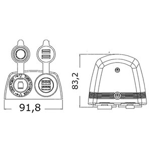 Osculati Lighter and USB socket
