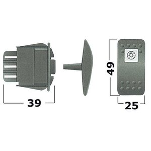 Osculati Carling ON-OFF toggle sw., red