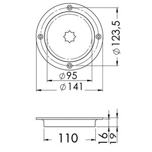 Osculati *Osculati Inspection hatch AISI 316 passage 95 mm