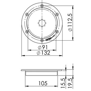 Osculati *Inspection hatch AISI 316 passage 91 mm
