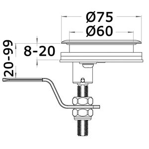 Osculati Cam Latch flush latch w/lock