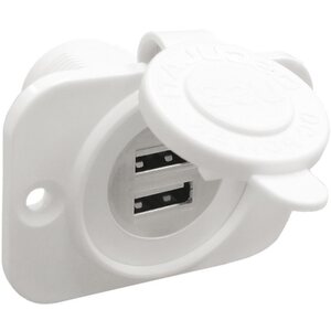 Osculati Double USB socket white rear nut + panel