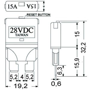 Osculati Resettable blade fuse 30 A