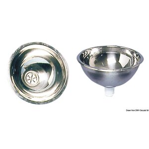 Osculati SS mirror polished hemispherical sink 260x125 mm