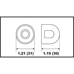 Perf Metals anodi, Gimbal Hsg Bolt Headnut