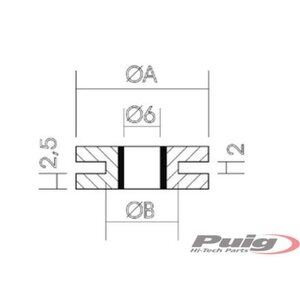 Puig Silenblock Rubber Dim. 22Mm.(25Pcs.)