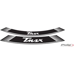 Puig Kit 8 Rim Strips T-Max C/White