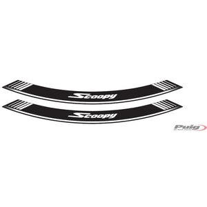 Puig Kit 8 Rim Strips Scoopy C/Silver
