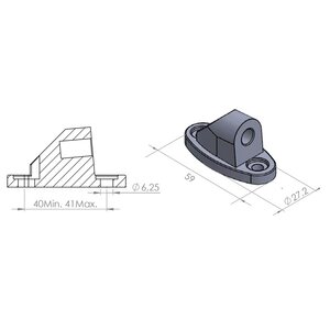 Puig Support Rear Mirror Hi-Tech For Cbr500Rr/Cbr6