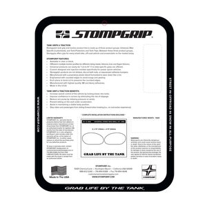 Stompgrip Universal Small Street Bike Tank Grips - Super Volcano : Clear