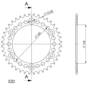 Supersprox Alu Rear sprocket HO Red 45