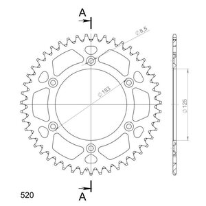 Supersprox Alu Rear sprocket HO CR/CRF Red 47