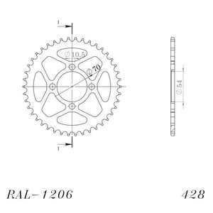 Supersprox Alu Rear sprocket HO CBR125 04-10 Red 42