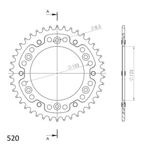 Supersprox Stealth Rear sprocket Red