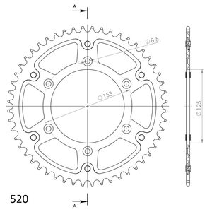 Supersprox Stealth Rear sprocket Red