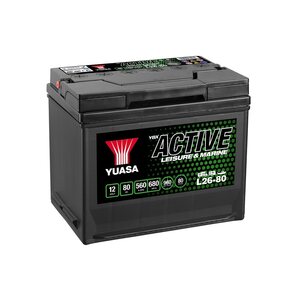 Yuasa L26-80 Active Leisure Battery 12V 80Ah 560A Huom.Rullakkorahti