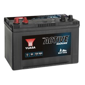 Yuasa M27-90S Active Marine Start Battery 12V 90Ah 720A Huom.Rullakkorahti