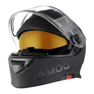 AMOQ Protean Flip-Up Kypärä Sähkövisiirillä Blackout L