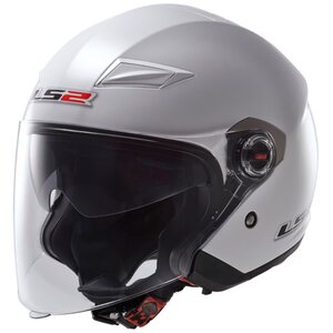 LS2 Helmet OF569 TRACK SINGLE MONO gloss white XS