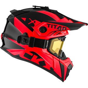 CKX Kypärä + Lasit TITAN Airflow Extra Punainen S