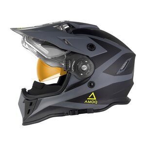 AMOQ Adaptor Kypärä Sähkövisiirillä Musta/Harmaa/HiVis