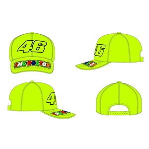 VR46 The Doctor Mid Visor Cap, Fluo Yellow