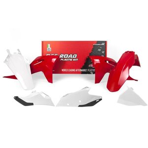 Rtech Plastic Kit, WHITE RED, GasGas 21-23 EC 250/EC 250F, 21-23 EC 350F/EC 300