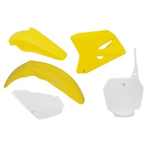 Rtech Plastic Kit, WHITE YELLOW, Suzuki 02-24 RM85