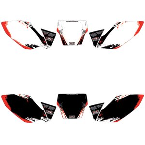 Why Stickers Precut Number Plate Stickers, WHITE, Honda 07 CRF450R