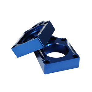 Holeshot Axle Block, BLUE, Yamaha 03-08 YZ450F, 02-24 YZ250, 03-08 YZ250F, 02-24 YZ125, FANTIC 22-23 XX 250, 22-23 XE 125/XX 125