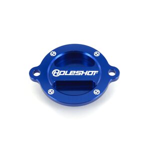 Holeshot Oil Filter Cover, BLUE, Husqvarna 14-15 FC 450, 14-16 FE 450/FE 501