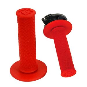 Torc1 DEFY MX Lock-On Diamond Grips, 2 and 4-Stroke, RED