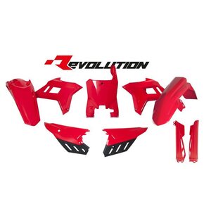 Rtech Plastic Kit REVOLUTION, RED, Honda 21-24 CRF450R, 22-24 CRF250R