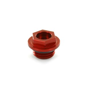 Holeshot Oil Filler Plug, RED, Honda 02-20 CRF450R, 05-16 CRF450X, 04-17 CRF250R, 04-16 CRF250X