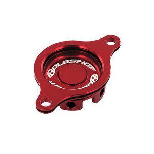 Holeshot Oil Filter Cover, RED, Honda 09-16 CRF450R/CRF450X