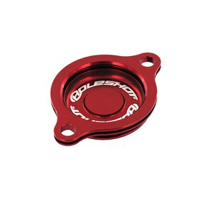 Holeshot Oil Filter Cover, RED, Honda 10-17 CRF250R, 10-13 CRF250X
