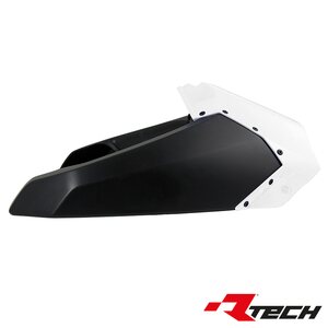 Rtech Radiator scoops Upper, WHITE BLACK, Yamaha 16-18 WR450F, 14-17 YZ450F, 15-19 WR250F, 14-18 YZ250F