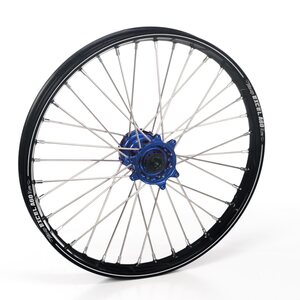 Haan Wheels Complete Wheel A60, 1,60, 21", FRONT, BLACK BLUE, Honda 02-24 CRF450R, 95-07 CR250R, 04-24 CRF250R, 19 CRF250X, 95-07 CR125R