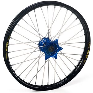 Haan Wheels Complete Wheel, 1,60, 21", FRONT, BLACK BLUE, Kawasaki 06-18 KX450F, 06-08 KX250, 19-20 KX250, 06-18 KX250F, 06-08 KX125
