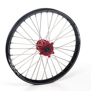 Haan Wheels Complete Wheel A60, 1,60, 21", FRONT, BLACK RED, Honda 02-24 CRF450R, 95-07 CR250R, 04-24 CRF250R, 19 CRF250X, 95-07 CR125R