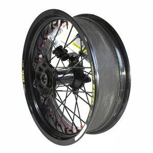 Haan Wheels Complete Wheel SM, TUBELESS, 5,00, 17", REAR, BLACK RED, Honda 13-24 CRF450R, 14-24 CRF250R