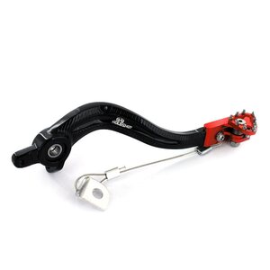 Holeshot Brake Pedal Flex Tip, BLACK RED, KTM 04-17 85 SX, Husqvarna 14-17 TC 85 (17/14)/TC 85 (19/16)