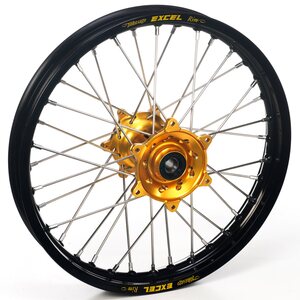Haan Wheels Complete Wheel, 1,85, 16", REAR, BLACK GOLD, KTM 21-24 85 SX, Husqvarna 21-24 TC 85, GasGas 21-24 MC 85
