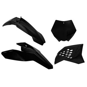 Rtech Plastic Kit, BLACK, KTM 07-10 450 SX-F, 07-10 250 SX/250 SX-F, 07-10 125 SX, 07-08 505 SX-F