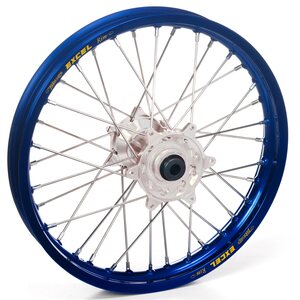 Haan Wheels Complete Wheel, 1,60, 14", FRONT, SILVER BLUE, Yamaha 19-24 YZ65
